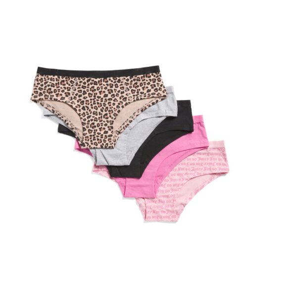 JUICY COUTURE Multi 5pk Cotton Hipsters - Picture 1 of 2